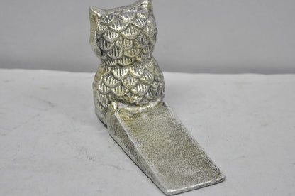 Contemporary Mid Century Modern Style Small Figural Owl Form Doorstop Wedge