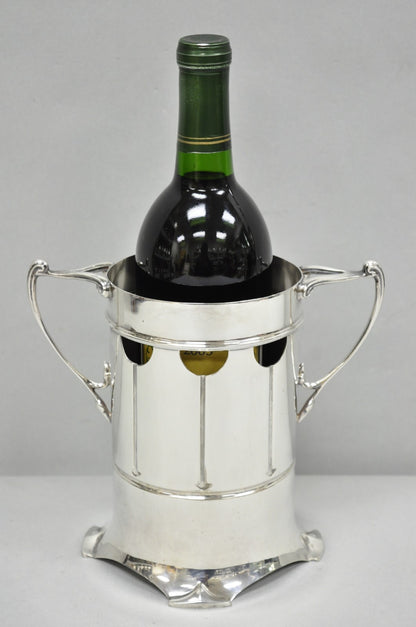 Roberts and Belk Art Nouveau Silver Plated Champagne Chiller Wine Bottle Coaster