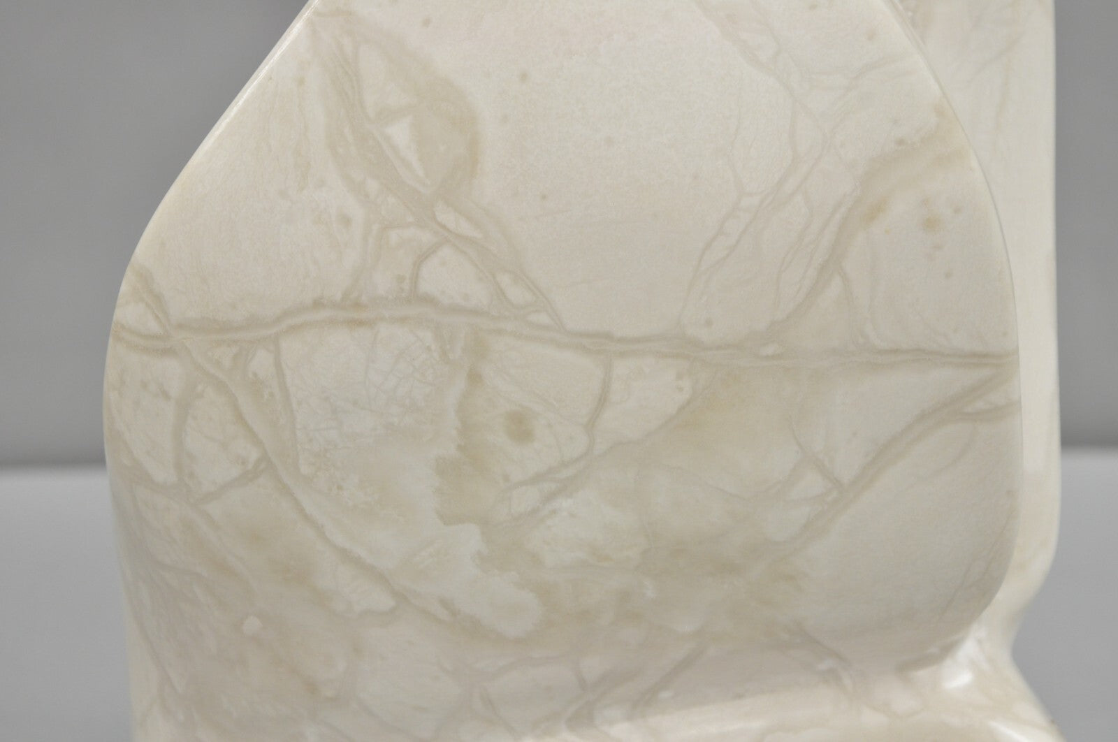 Morton Gaffin Modernist Carved White Alabaster Abstract Sculpture