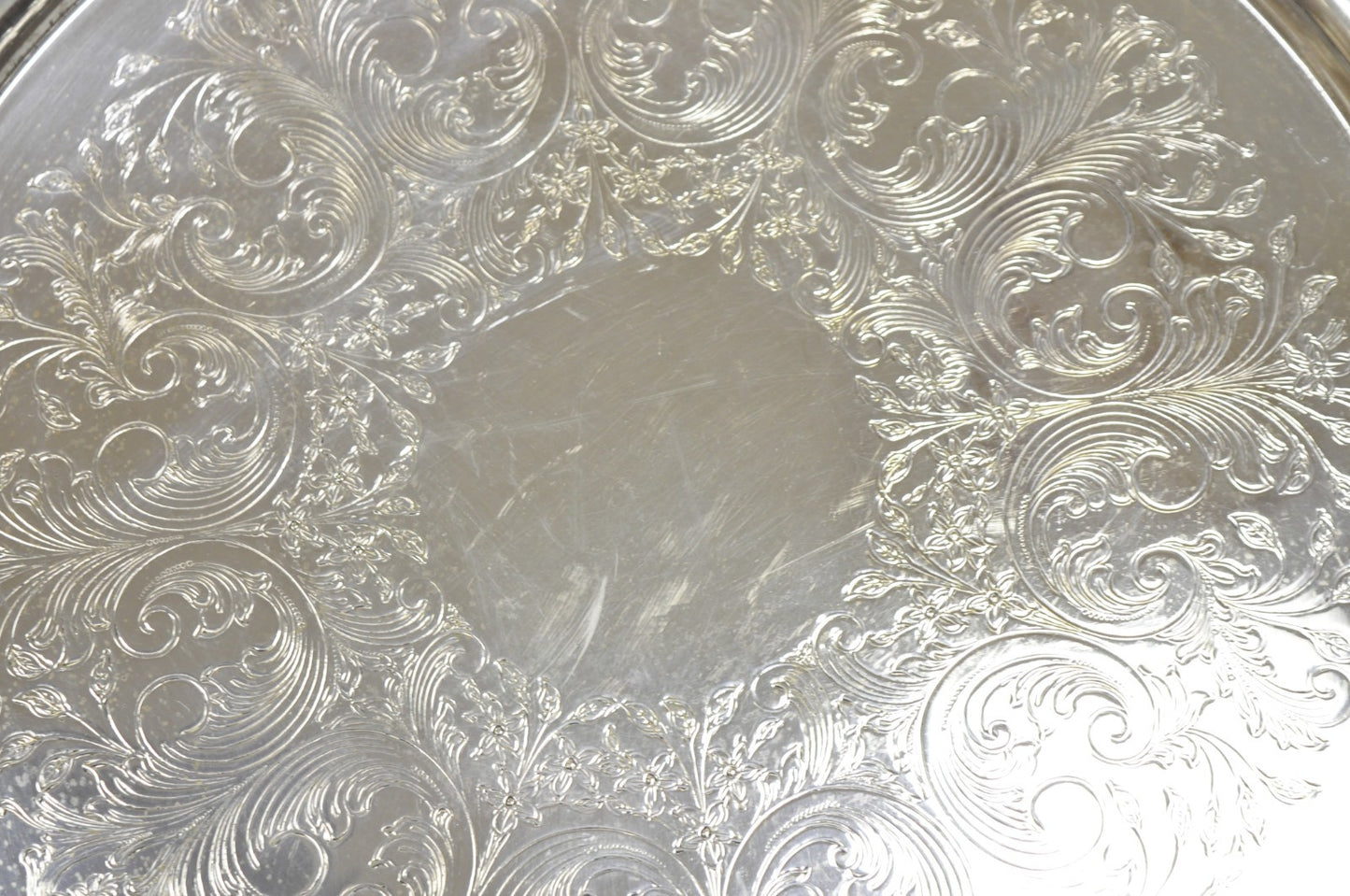 Vintage Sheridan Victorian Silver Plated Punch Bowl Set w/ 12 Cups and Tray