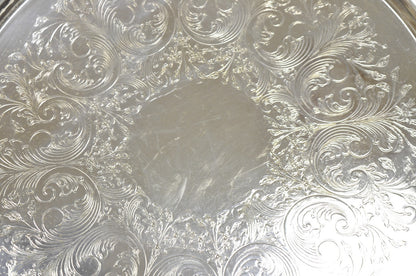 Vintage Sheridan Victorian Silver Plated Punch Bowl Set w/ 12 Cups and Tray