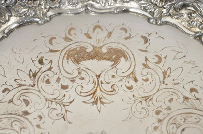 Antique Victorian Silver Plated 12" Round Award Platter Tray to Francis Biddle