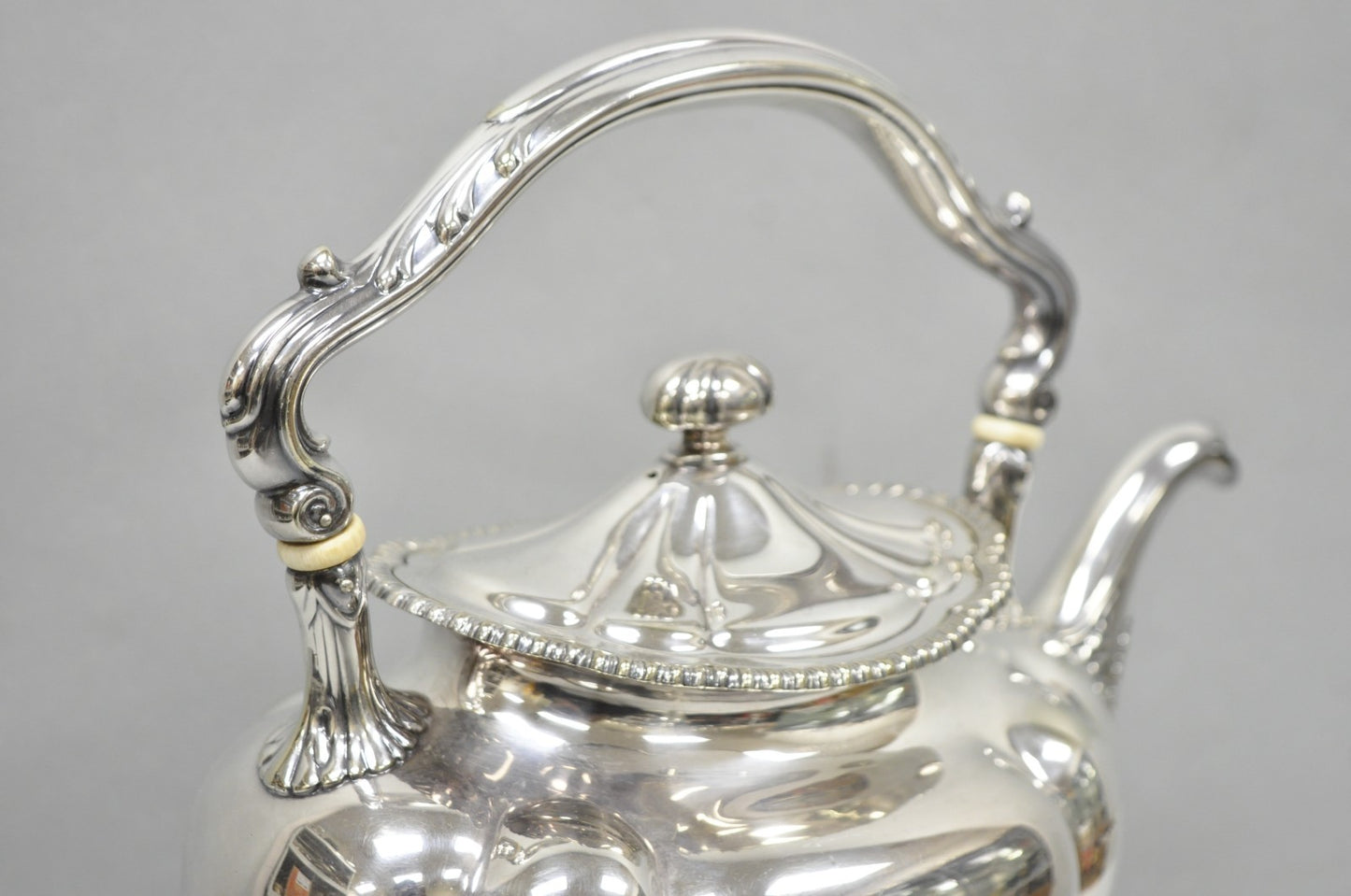 Antique Victorian Silver Plated Gorham 01180 Tilting Teapot Coffee Pot on Stand