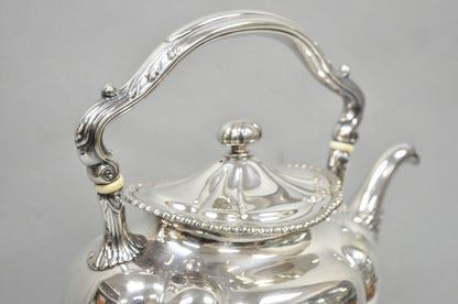 Antique Victorian Silver Plated Gorham 01180 Tilting Teapot Coffee Pot on Stand