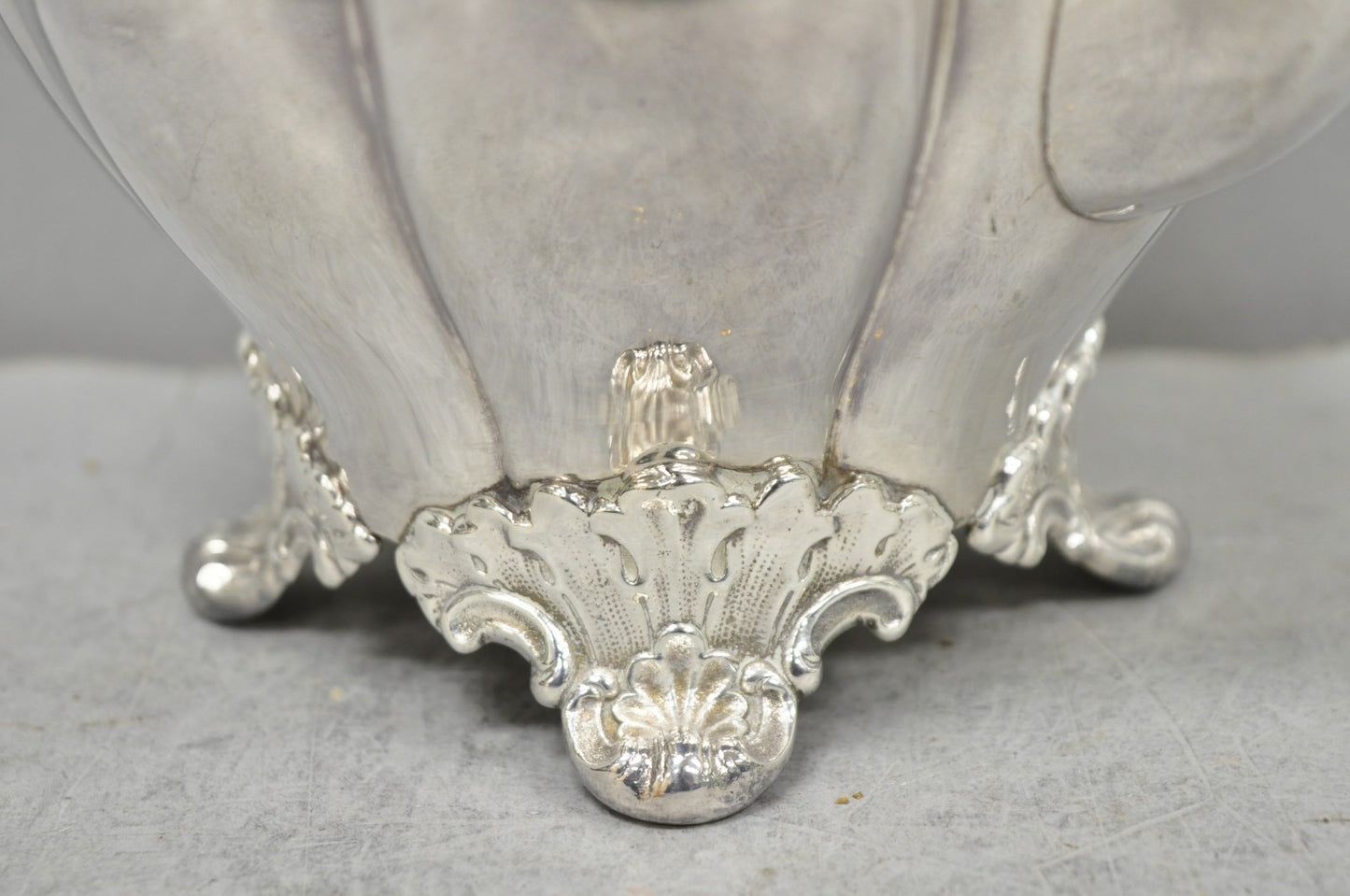 Vintage Victorian Silver Plated Bulbous Footed Tea Pot Tea Kettle