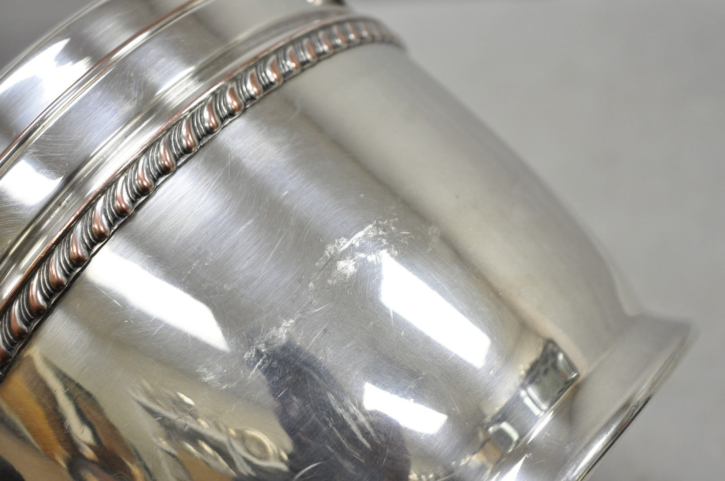 Vintage Bernard Rice's Sons Silver Plated Reticulating Hinge Lid Bar Ice Bucket