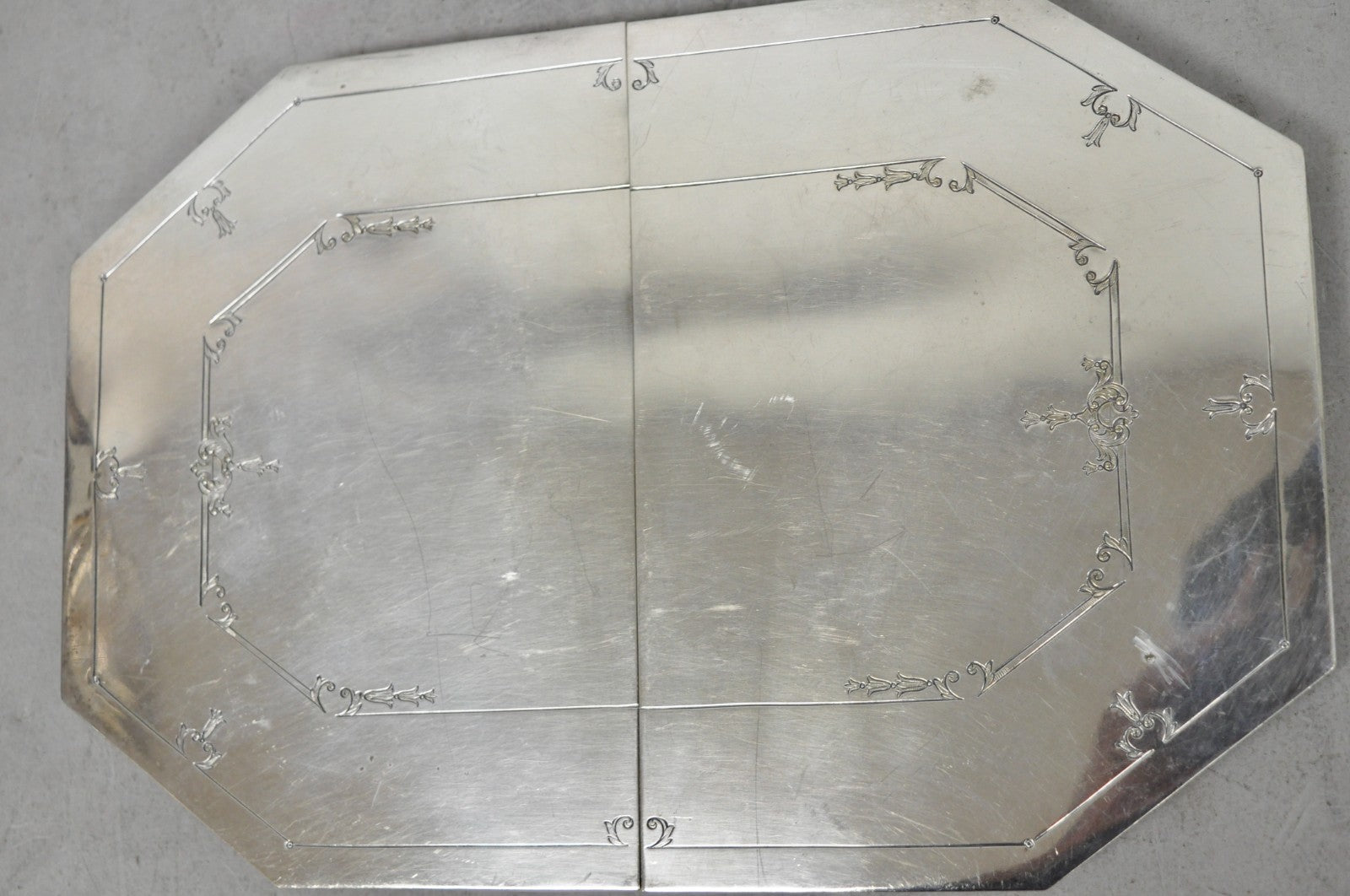 Antique Sheffield Victorian Silver Plated Expanding Octagonal Pot Trivet