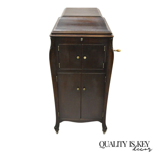 Antique Victor Talking Machine VV-XI Record Player Victrola Mahogany Floor Model