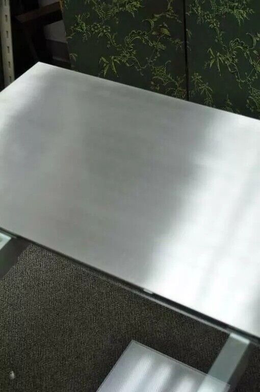Vladimir Kagan Brushed Aluminum & Glass Cubist Extension Dining Conference Table