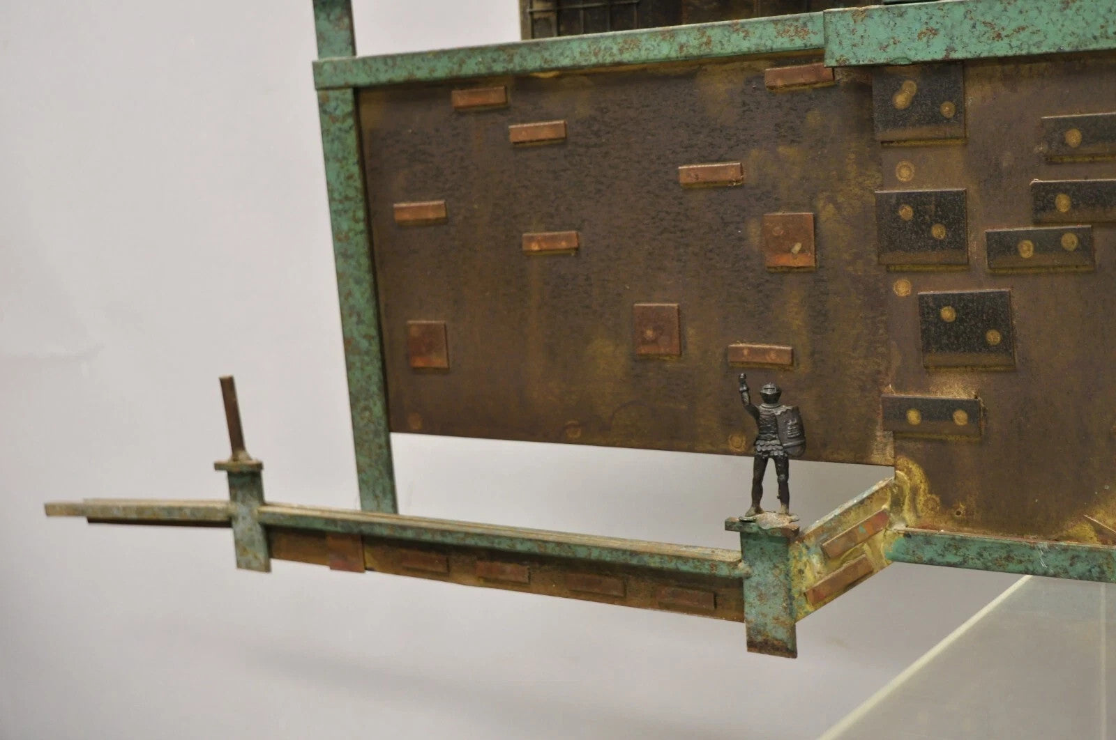 Curtis Jere Mid Century Modern Large Mixed Metal Copenhagen City Wall Sculpture