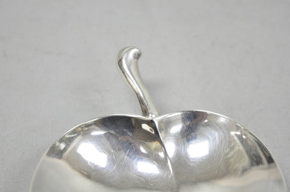 Vintage FB Rogers Modern Silver Plated Small Footed Leaf Trinket Nut Dish