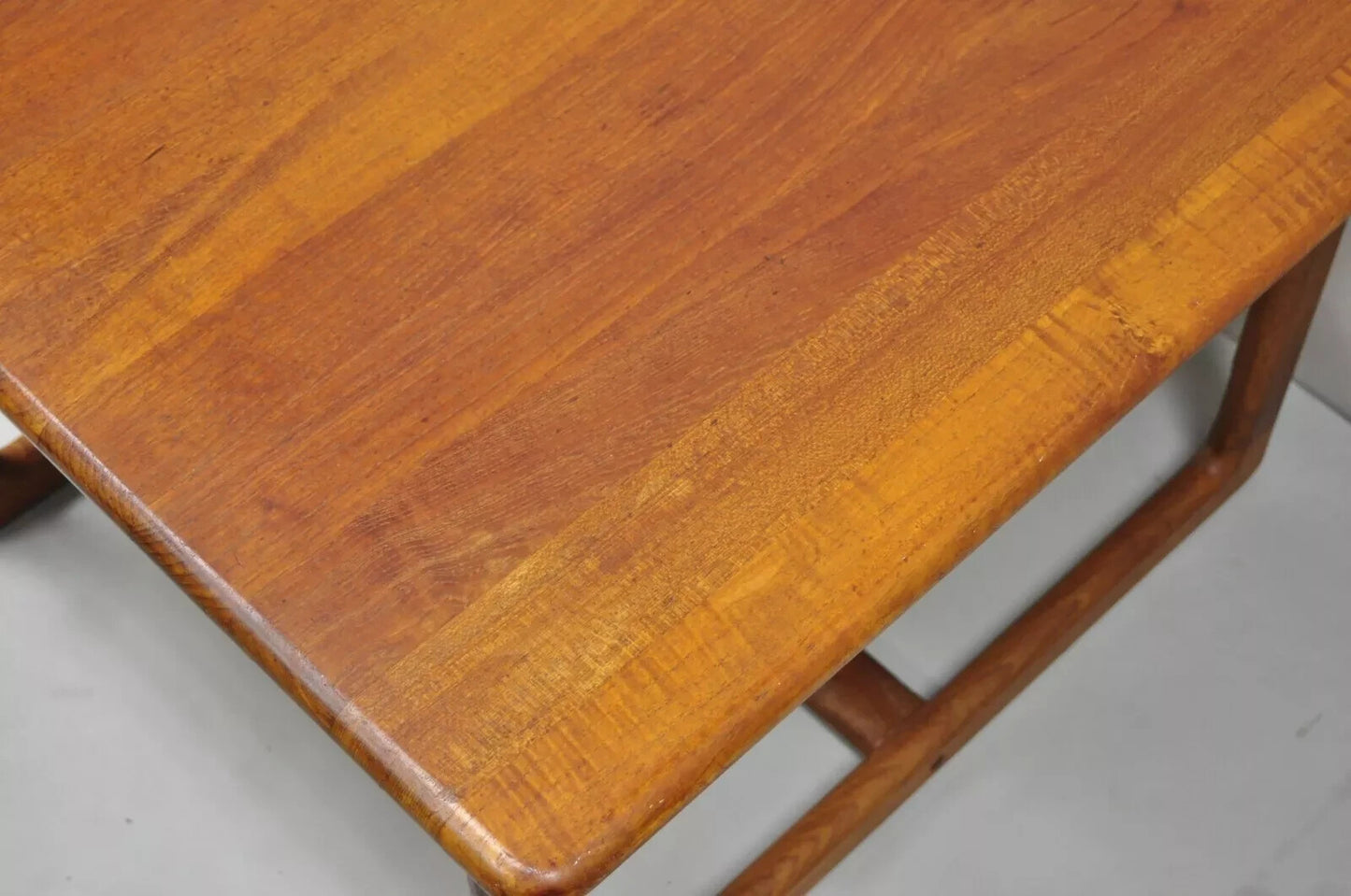 Vintage Mid Century Danish Modern Teak Wood 30" Square Side End Lamp Table
