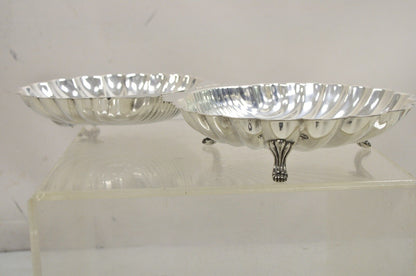 Vintage Regency Style Silver Plated Clam Shell Hinged Warmer Serving Platter