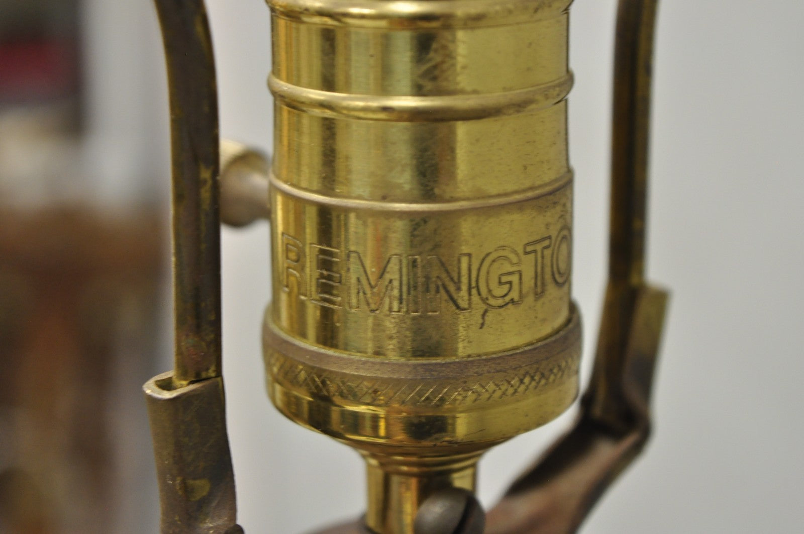 Vintage Remington Hollywood Regency Brass Lotus Flower Candlestick Table Lamp