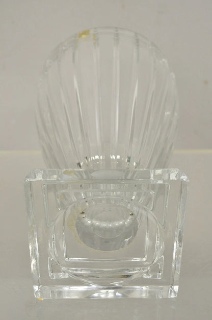 Vintage Modern Lead Crystal Glass 12" Fluted Flower Vase, Poland