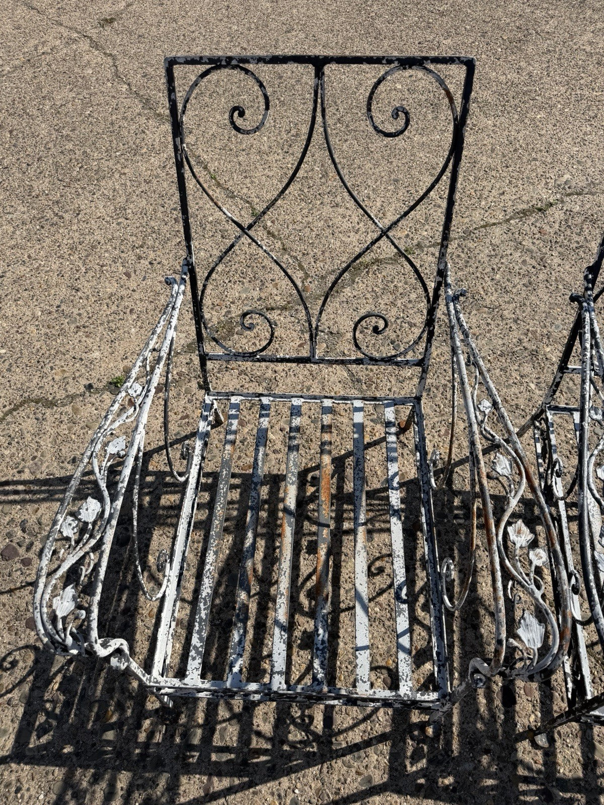 Vintage Florentine Craft Studio Salterini Style Wrought Iron Lounge Chairs, Pair