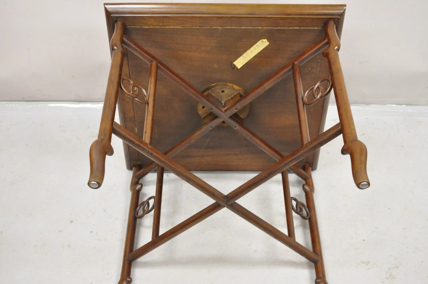 Michael Taylor for Baker Far East Asian Burl Wood Square Occasional Side Table