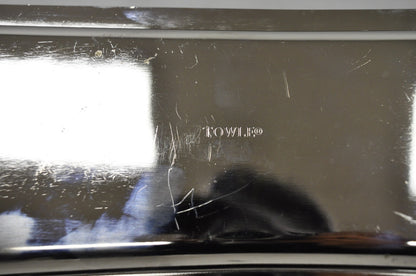 Vintage Modern Silver Plated 3 Section Narrow Serving Tray Trinket Dish by Towle