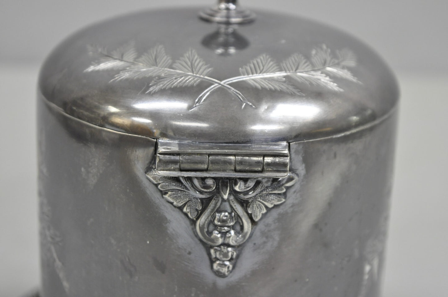 Antique Victorian Silver Plated Biscuit Box Caddy by James Deakin & Sons 1890