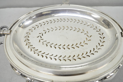 Antique Elkington & Co English Silver Plated Chafing Dish Revolving Dome Warmer