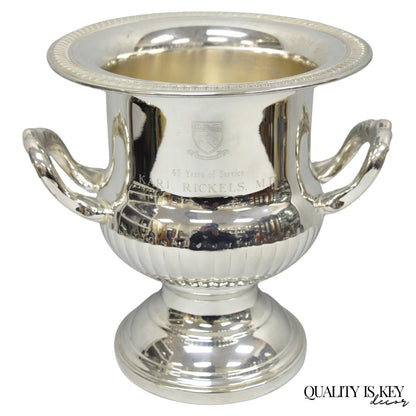 Vintage Silver Plated Trophy Cup Urn Champagne Chiller Ice Bucket Engraved