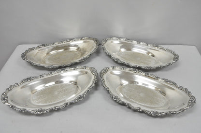 Vintage Victorian Style Silver Plated Oval 13.5" Trinket Serving Dish (A)