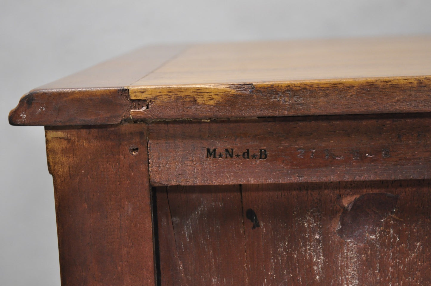 Vintage French Country Cherry Wood Server Buffet Sideboard Cabinet by MNdB