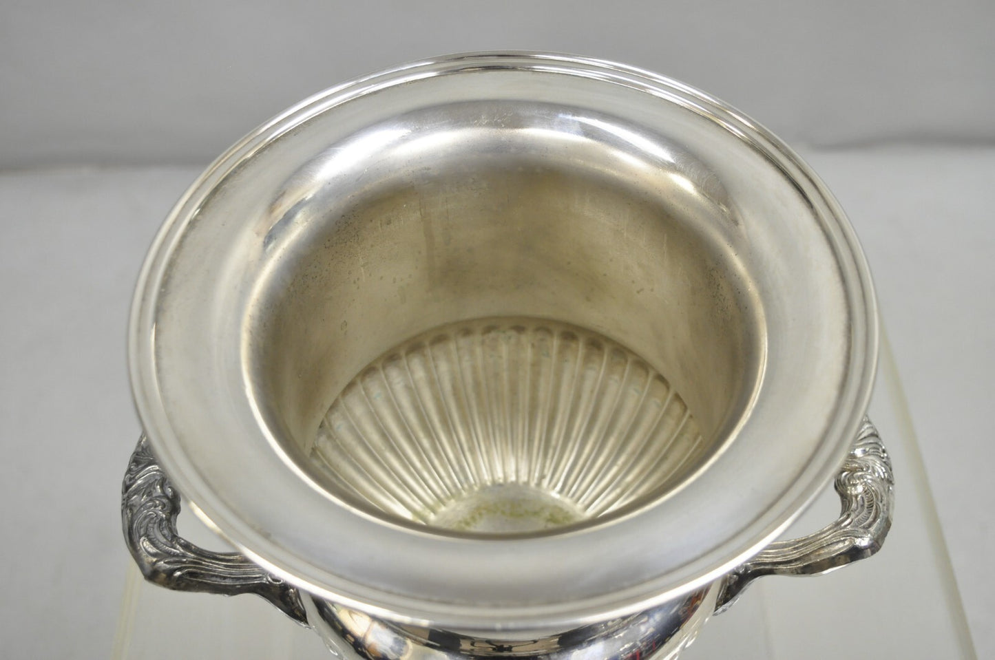 Vintage Victorian Silver Plated Trophy Cup Champagne Wine Chiller Ice Bucket