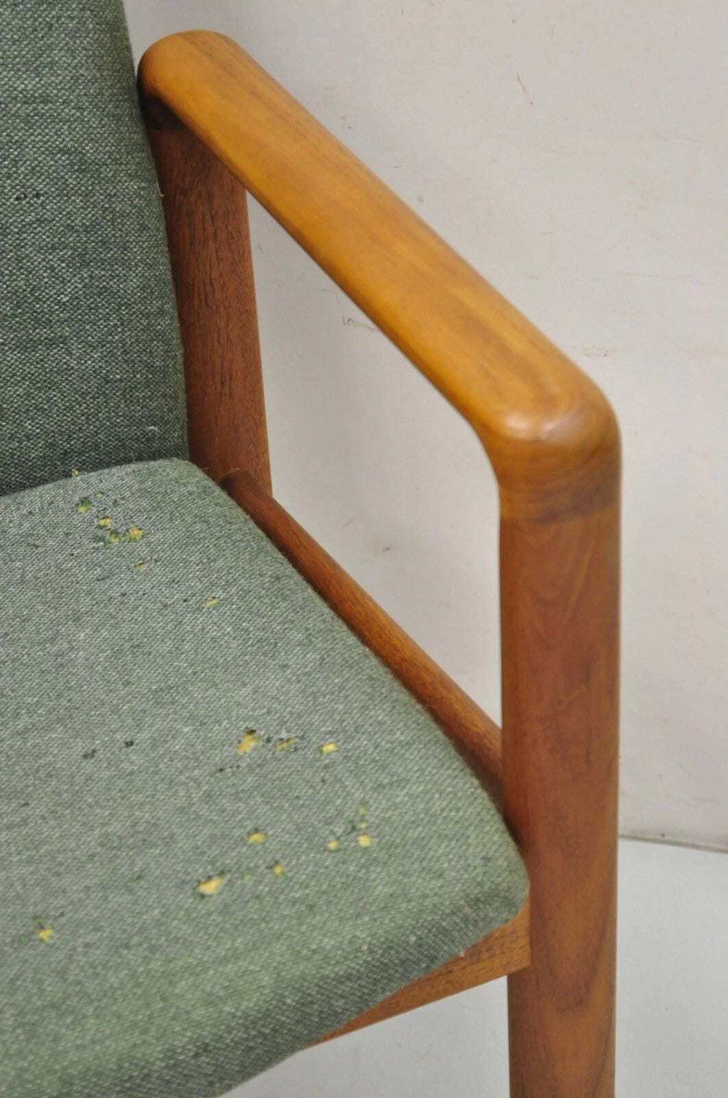 Vintage Schou Andersen Mobelfabrik Mid Century Danish Modern Teak Wood Arm Chair