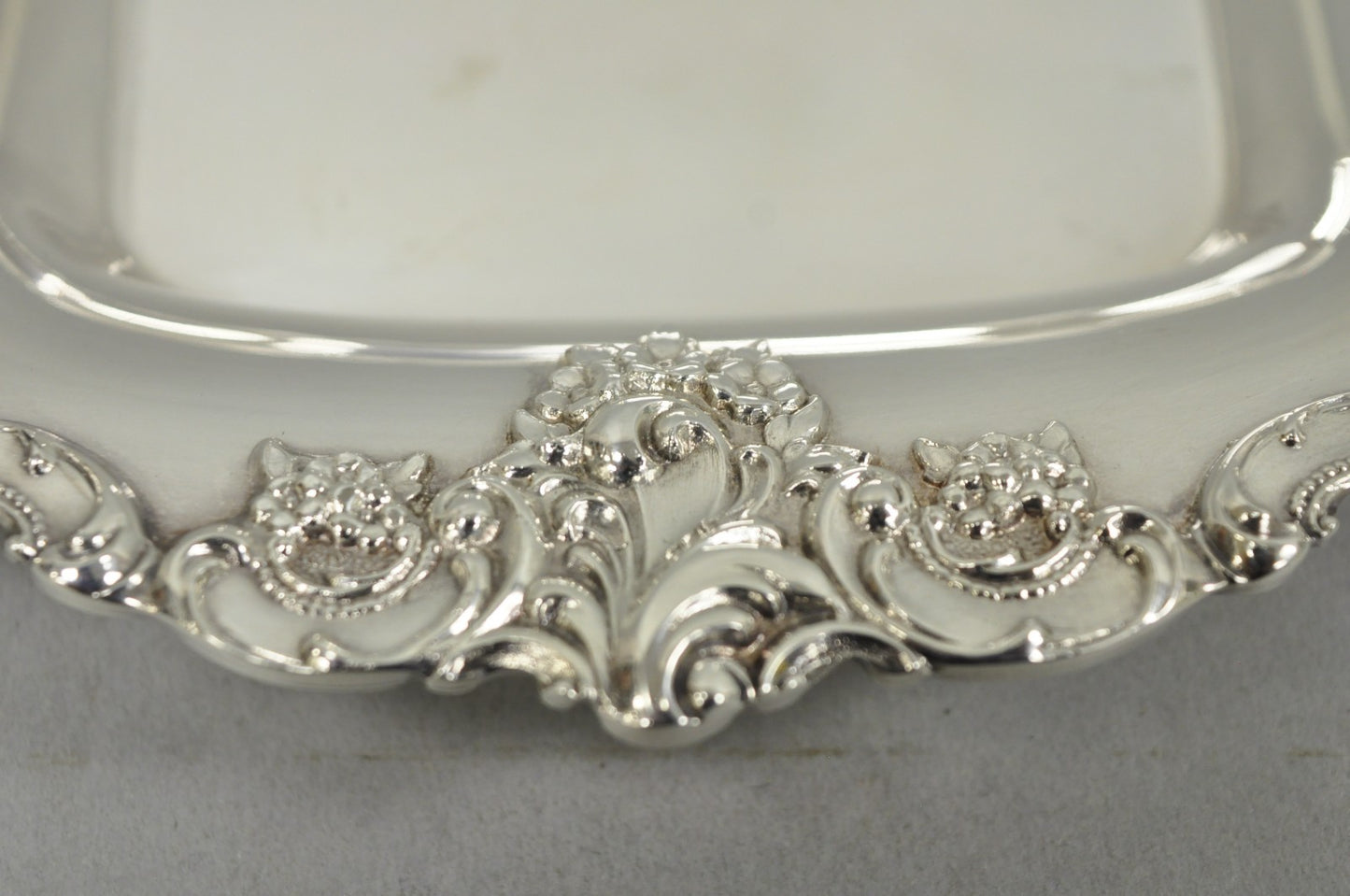 Vintage Baroque by Wallace 210 Silver Plated Narrow Trinket Dish Serving Tray