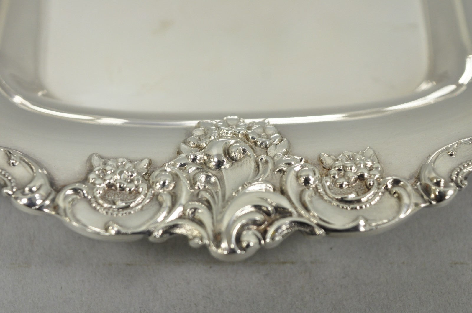 Vintage Baroque by Wallace 210 Silver Plated Narrow Trinket Dish Serving Tray