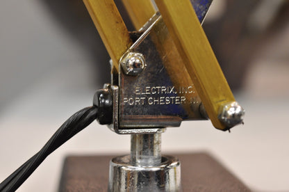 Vintage Mid Century Modern Small Brass Architects Drafting Desk Lamp by Electrix