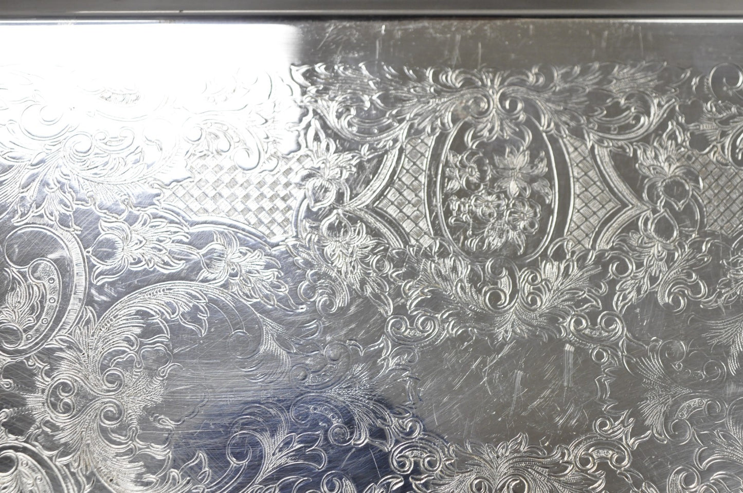 Vintage Leonard Silver Plated Small Twin Handle Serving Platter Bar Tray