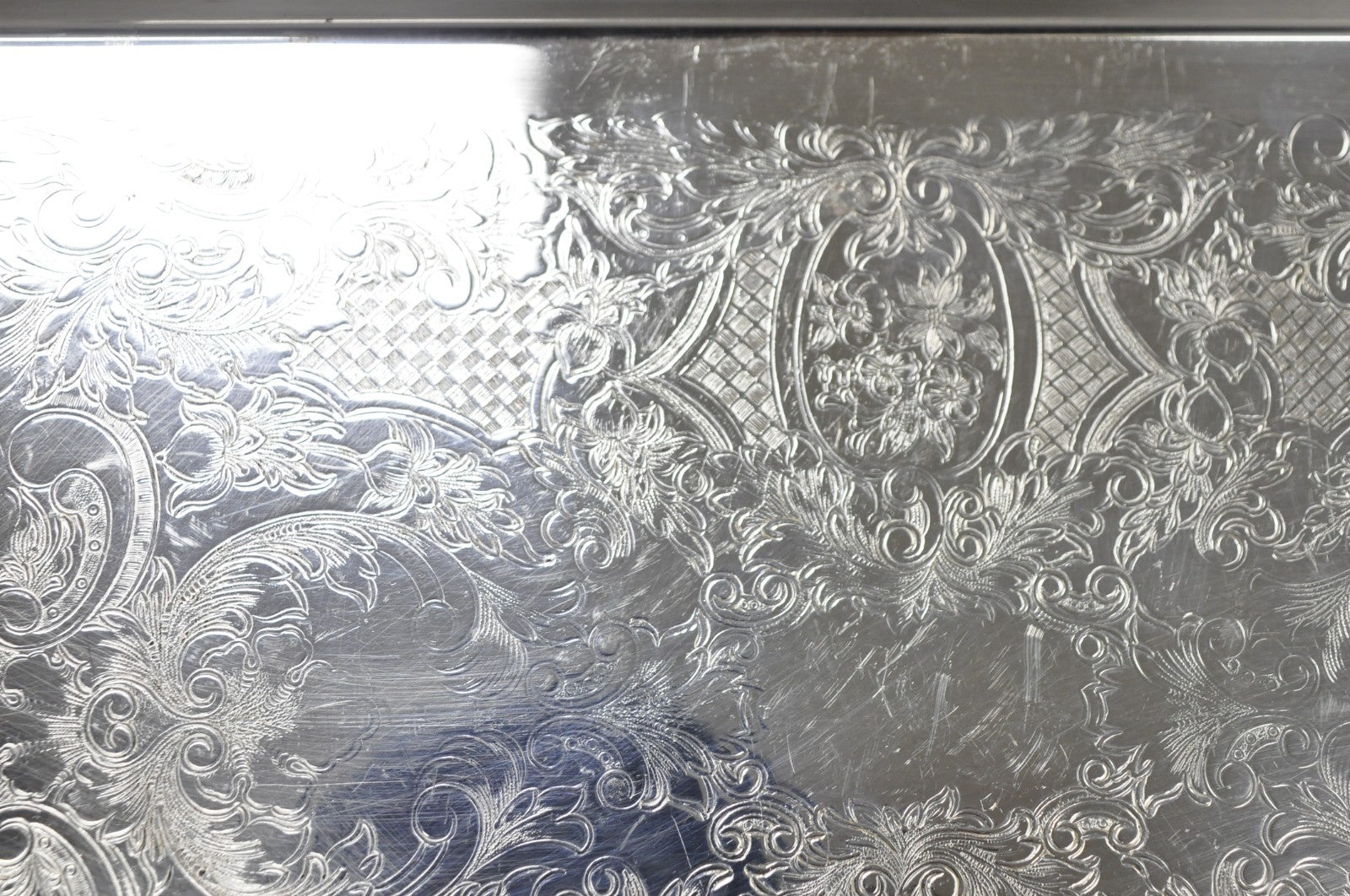 Vintage Leonard Silver Plated Small Twin Handle Serving Platter Bar Tray