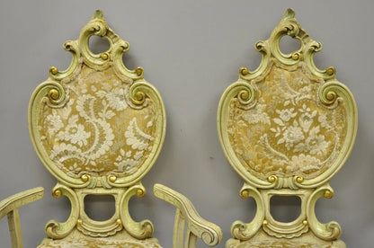 Silik Style Italian Baroque Rococo Dining Room Set by John Turano & Sons - 7 Pcs