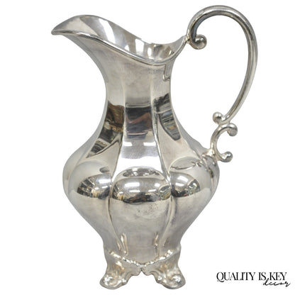 Vintage Victorian Silver Plated Bulbous Footed Tea Coffee Creamer Pot