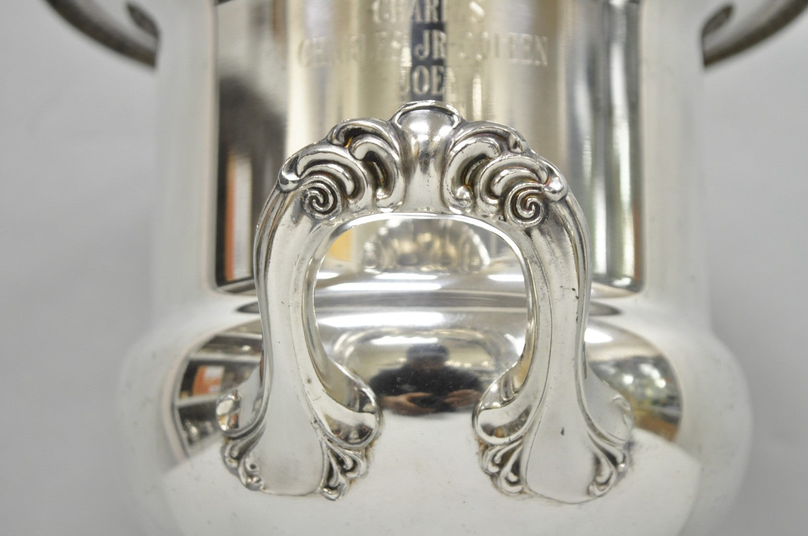 Vintage Leonard Silver Plated Trophy Cup Champagne Chiller Ice Bucket Engraved