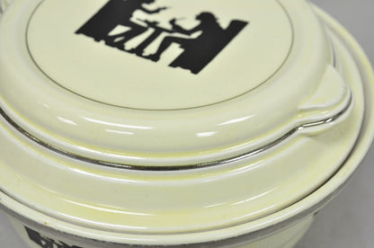 Vintage Hall's China Tavern Silhouette Medallion Traditional Casserole Dish Bowl
