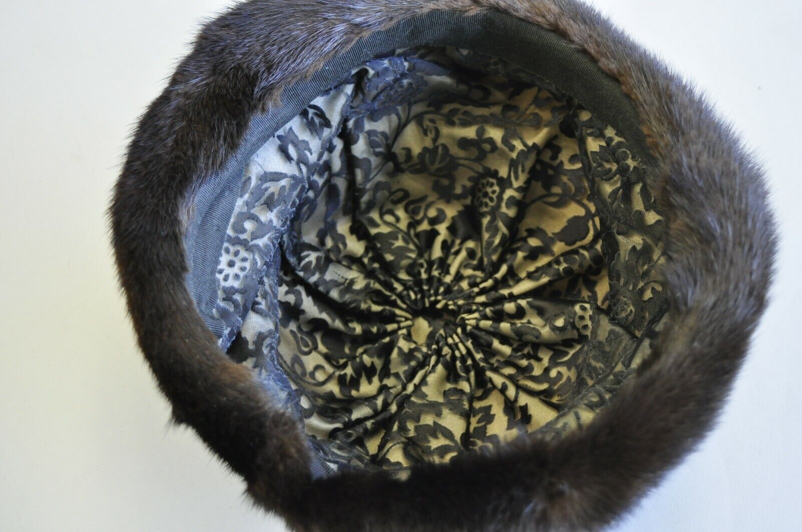 Vintage Severyn Fur Salon Brown Mink Fur Church Derby Ladies Winter Hat