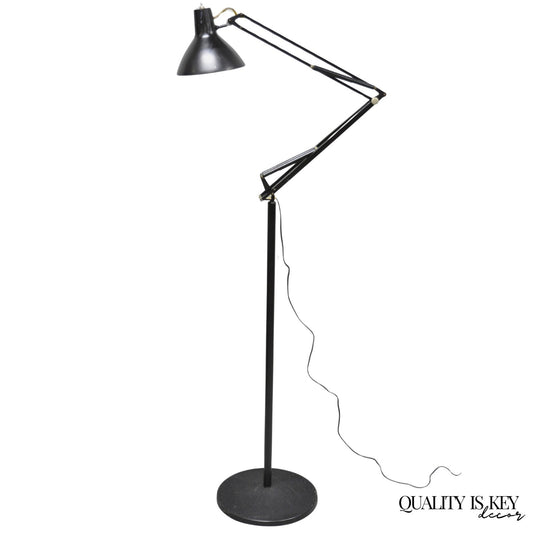 Vintage Luxo Pixar Style Mid Century Modern Articulating Drafting Floor Lamp (C)