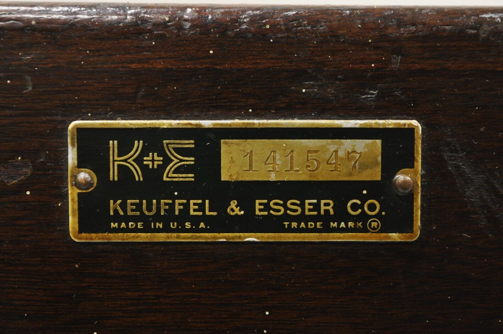 Antique Keuffel & Esser Co 141547 Surveyors Compass in Case w Wooden Tripod Base
