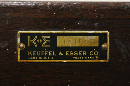 Antique Keuffel & Esser Co 141547 Surveyors Compass in Case w Wooden Tripod Base