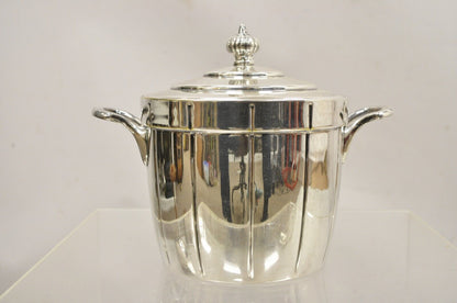 Vintage Manning-Bowman & Co Modern Silver Plated Lidded Ice Bucket