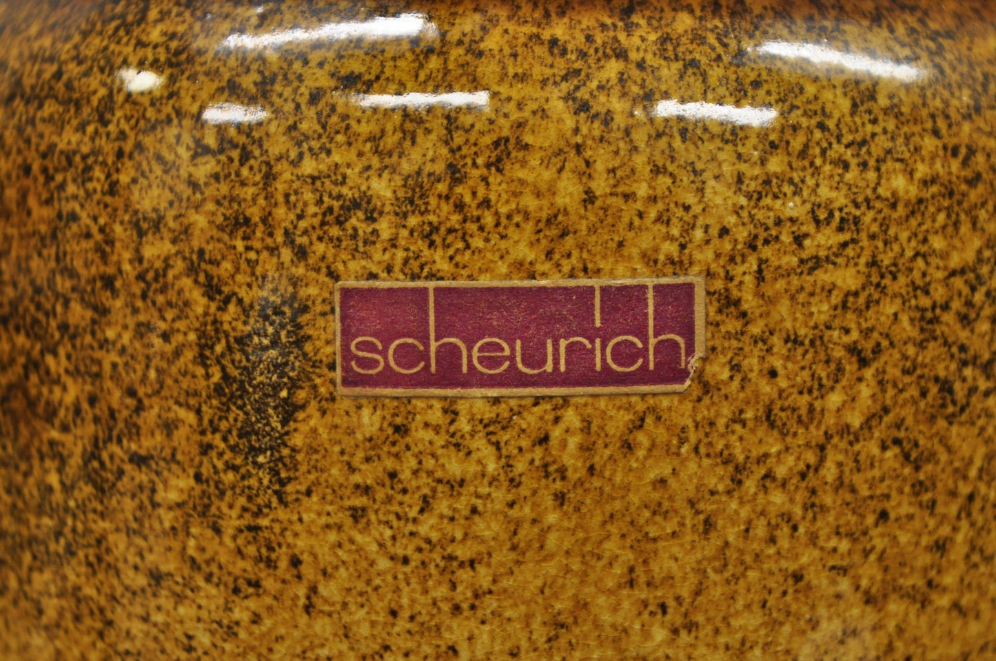 Vintage Scheurich Keramik Orange Mid Century Modern 17" Tall Vase W. Germany