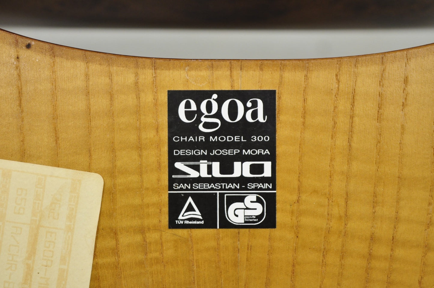 Josep Mora for Egoa Model 300 Mid Century Modern Burl Wood Arm Chair - Set of 4
