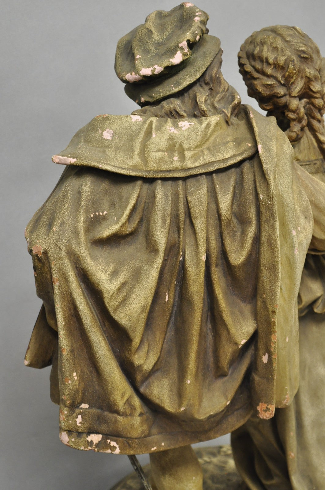 Antique French Renaissance Hennecke & Co "Faust & Marguerite" Plaster Statue