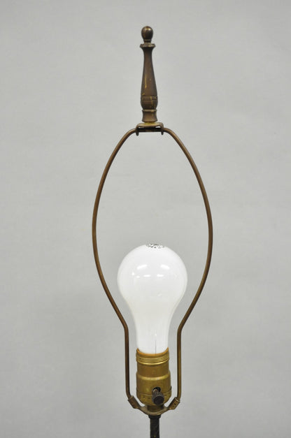 Antique French Renaissance Spelter Metal Statue of Cardinal Mazarin Table Lamp