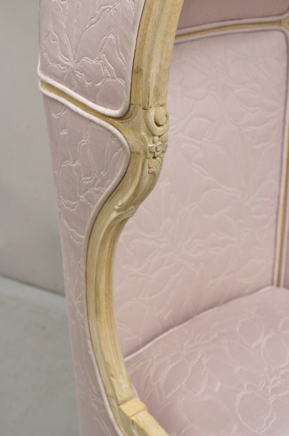 Vintage Hollywood Regency Pink Hooded Dome Porter Canopy Balloon Chair