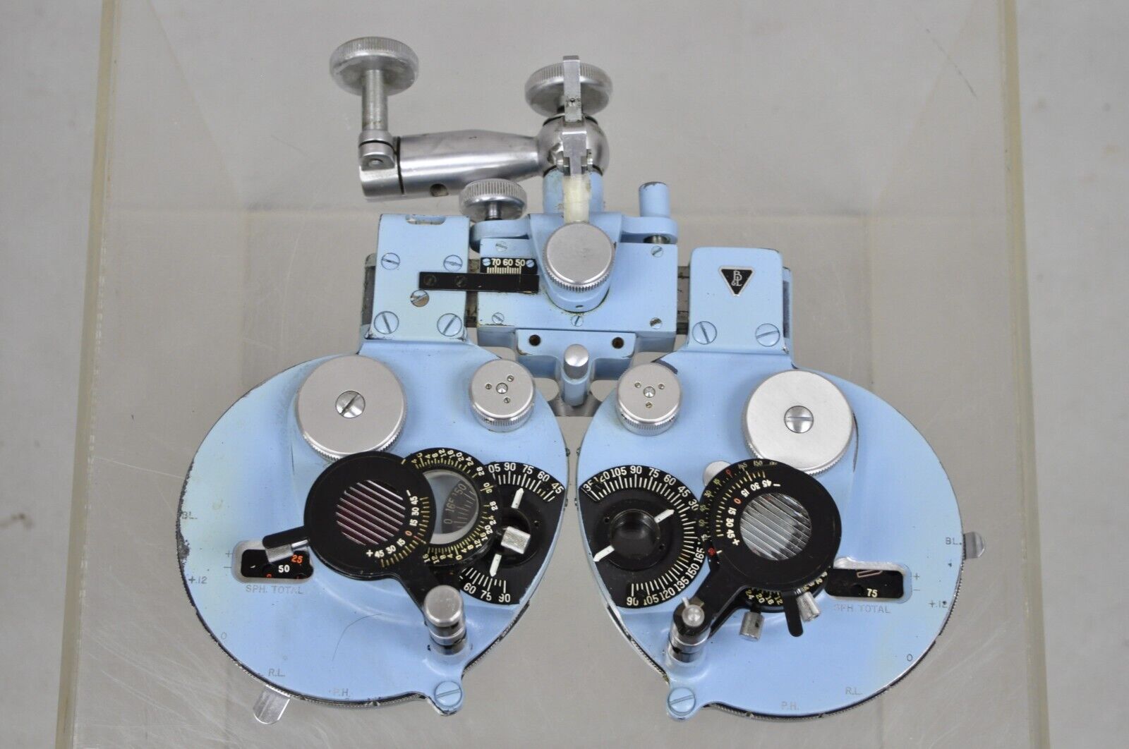 Vintage Bausch & Lomb Optical Blue Refractor Phoropter Medical Eye Exam Machine