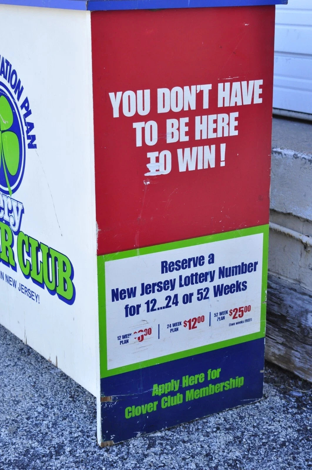 New Jersey Lottery Tickets Lottery Clover Club Advertisement Stand Kiosk Counter